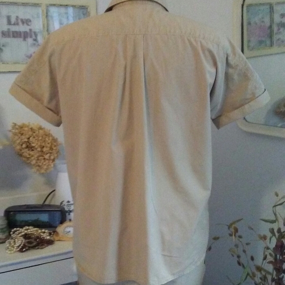 J Crew Tan Utility/Camp Shirt - Picture 2 of 6